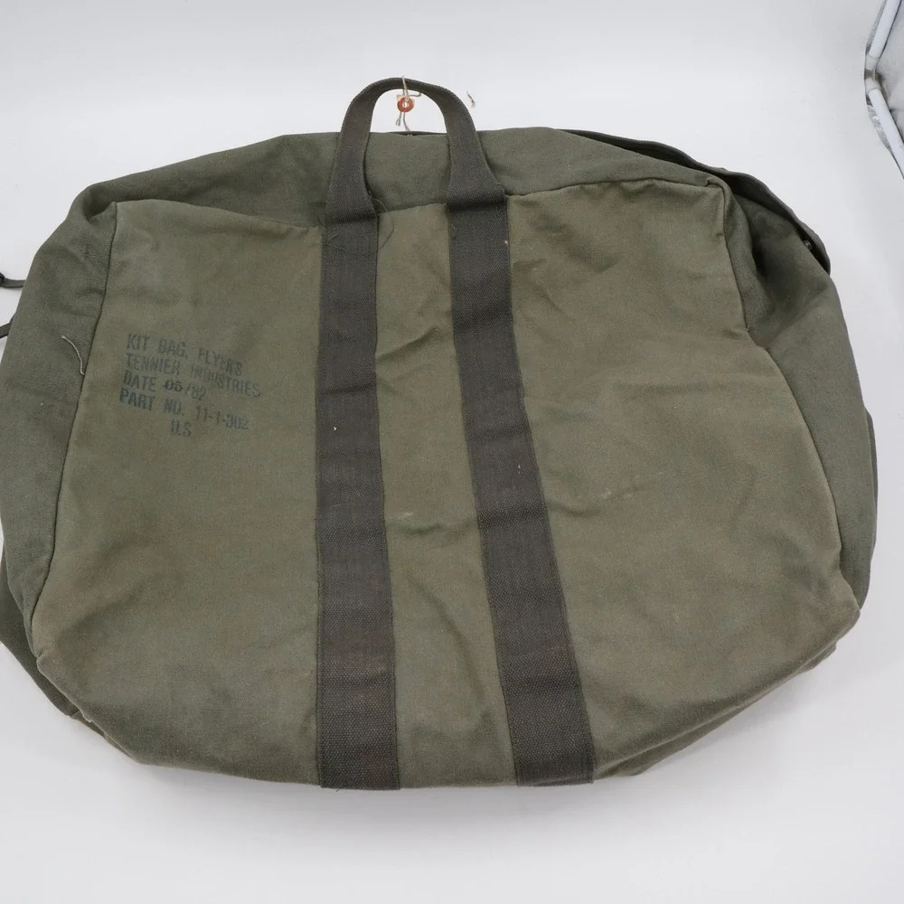 Tennier Industries Flyer's Kit Bag Unisex Large Olive Drab Canvas 1982 Military